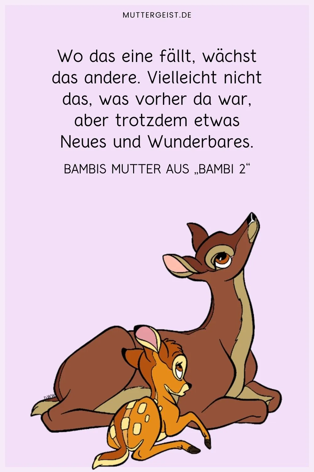 Illustriertes Zitat aus Bambi