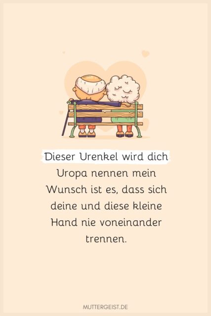 Glückwünsche zur Uroma und Uropa befördern!