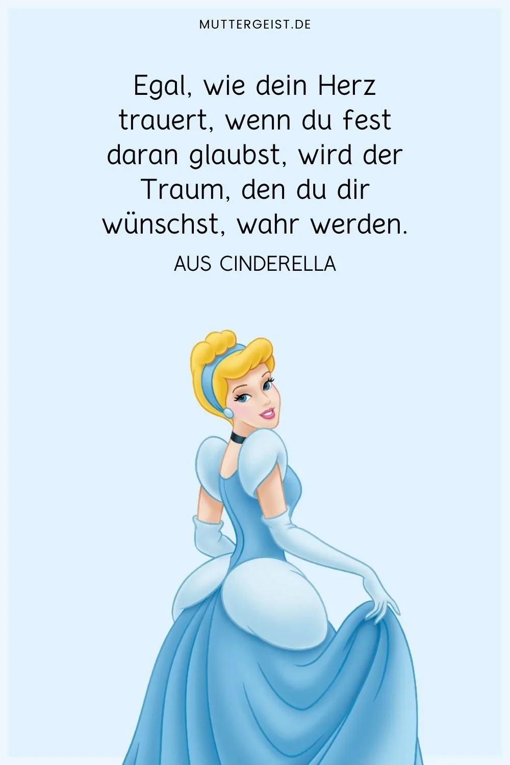 Geburtstagskarte mit Disneys Cinderella