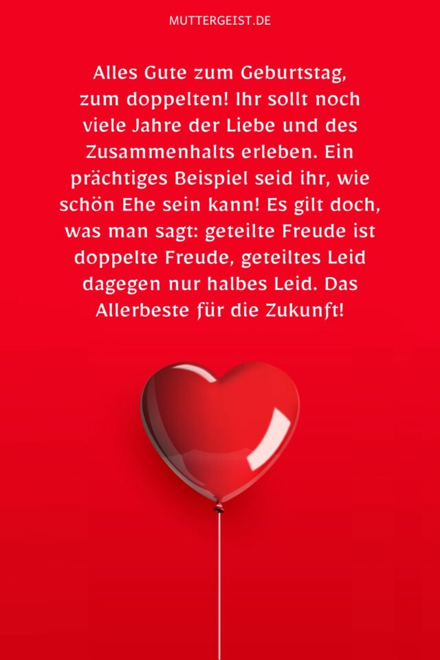 Doppelgeburtstag Ehepaar Die schönsten Sprüche für die gemeinsame Feier