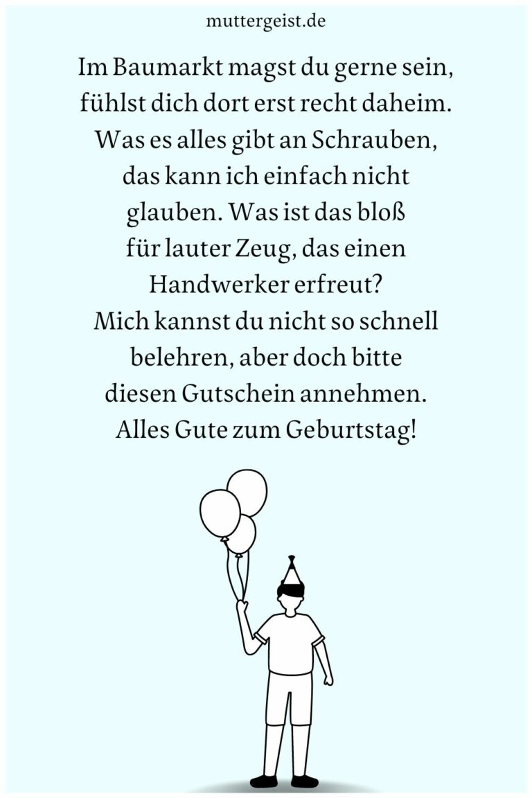 Geburtstagswünsche für Handwerker, die Hand und Fuß haben
