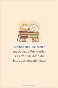 Glückwünsche zur Uroma und Uropa befördern!