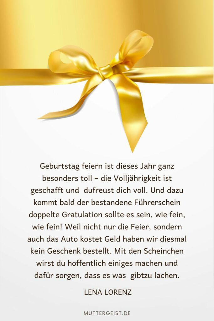 Geburtstagswünsche Geldgeschenk Sprüche, die Freude machen