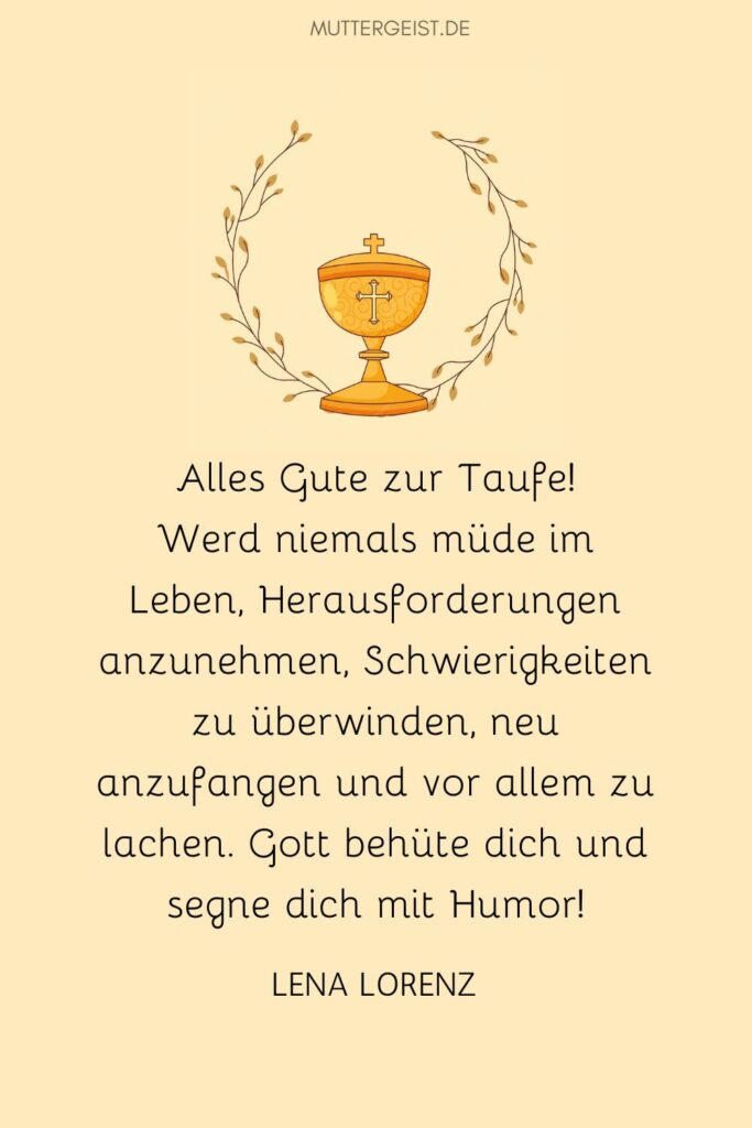 Lustige Taufsprüche für das freudige Fest