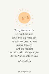 Glückwünsche zur Geburt 3. Kind liebevoll begrüßen