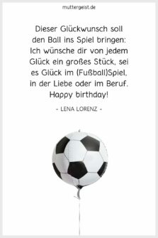 Geburtstagswünsche Fußballfan Lande einen Volltreffer!