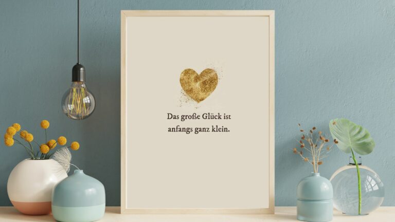 gerahmtes Zitat über den Lebensweg eines Kindes
