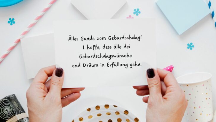 Schwäbische Geburtstagssprüche für deine Liebsten
