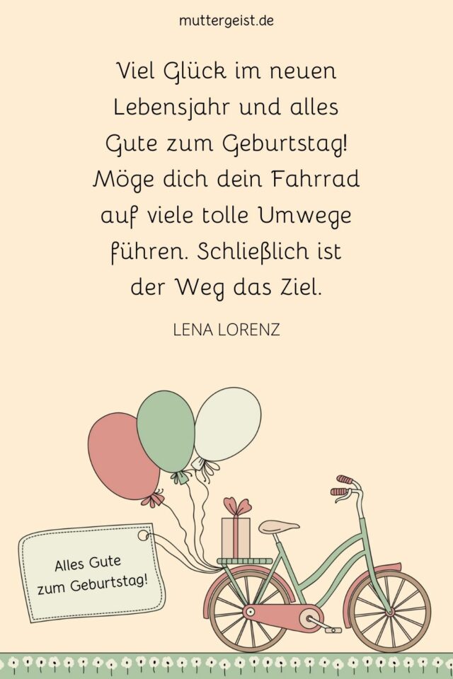 FahrradSprüche zum Geburtstag Guten Tritt in die Pedale!