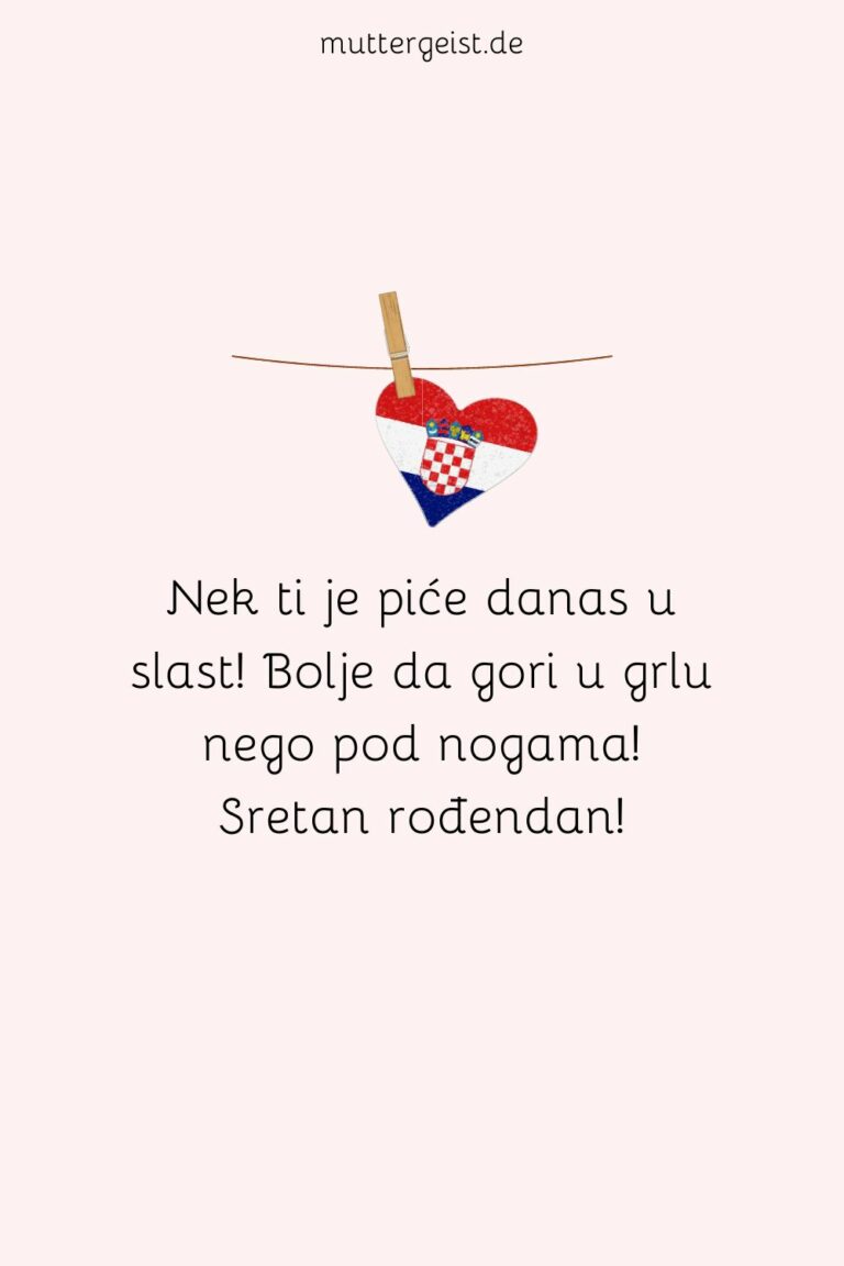 Geburtstagswünsche auf Kroatisch Sretan rođendan!