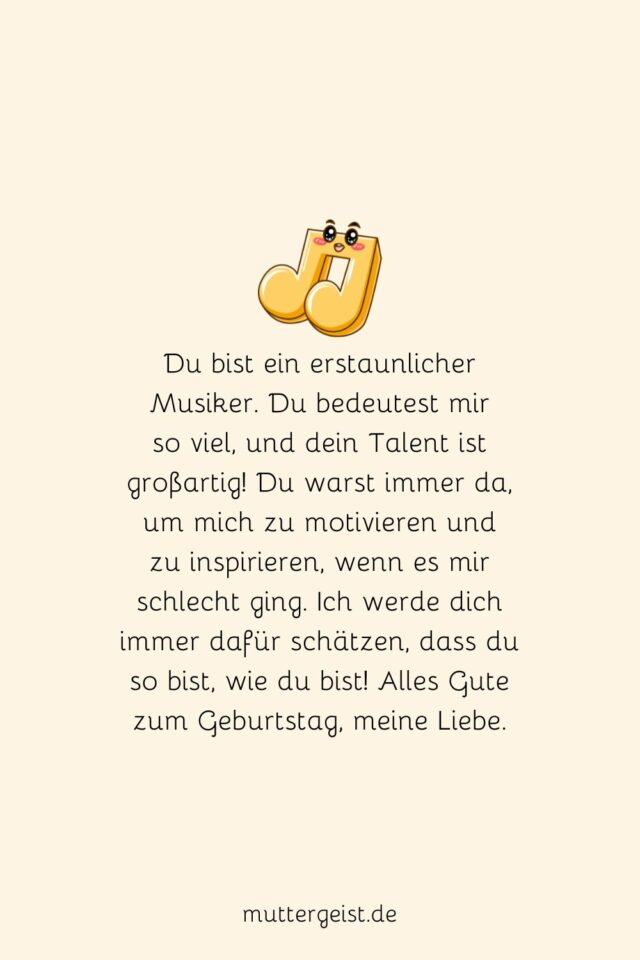 Geburtstagswünsche für Musiker rhythmisch und liebevoll!