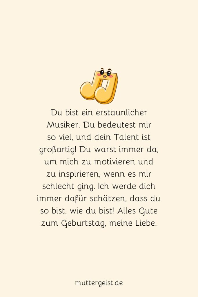 Geburtstagswünsche für Musiker rhythmisch und liebevoll!