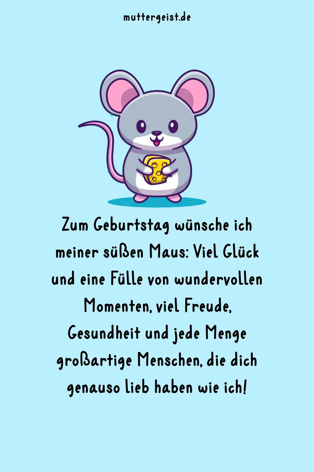 Geburtstagskarte mit einer Maus
