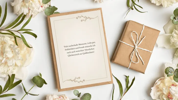 Herzliche Glückwünsche zur goldenen Hochzeit