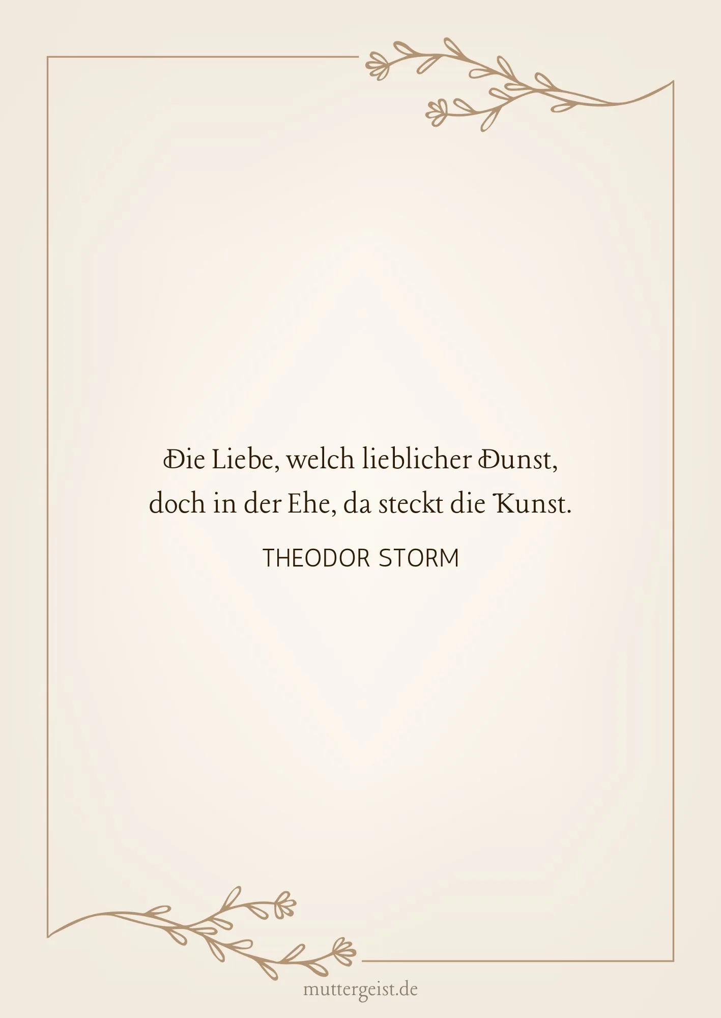 Theodor Storm-Zitat zum 50. Hochzeitstag