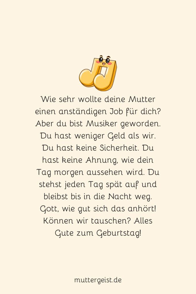 Geburtstagswünsche für Musiker rhythmisch und liebevoll!