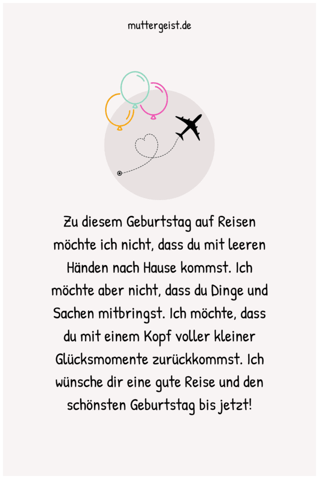 Geburtstagswünsche für Reisen Ich kam, sah und genoss