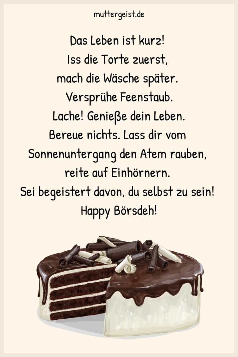Geburtstagssprüche mit Torte für schmackhafte Wünsche