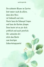 Geburtstagssprüche für GartenFreunde und HerzblutGärtner