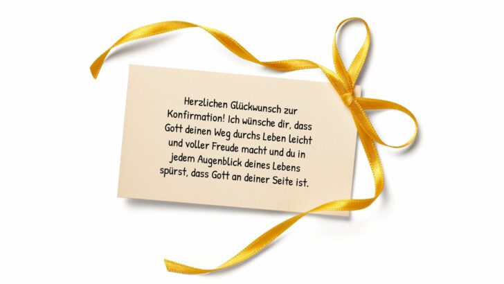 Die schönsten Glückwünsche zur Konfirmation von Nachbarn