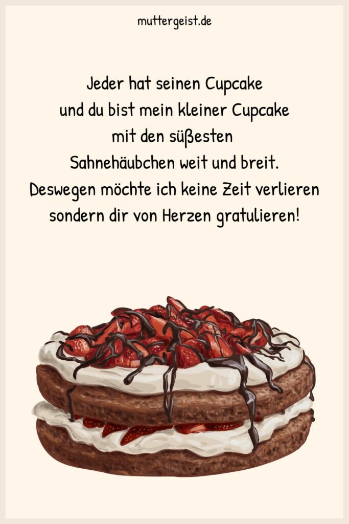 Geburtstagssprüche mit Torte für schmackhafte Wünsche