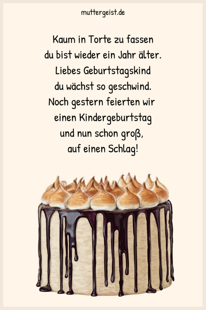 Geburtstagssprüche mit Torte für schmackhafte Wünsche