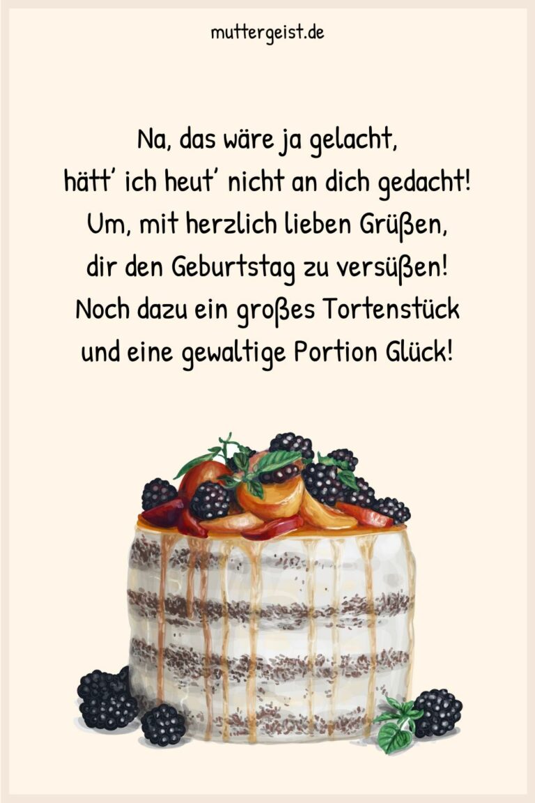 Geburtstagssprüche mit Torte für schmackhafte Wünsche
