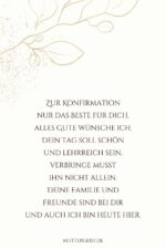 Cooler Spruch als Glückwünsche zur Konfirmation mit Geldgeschenk
