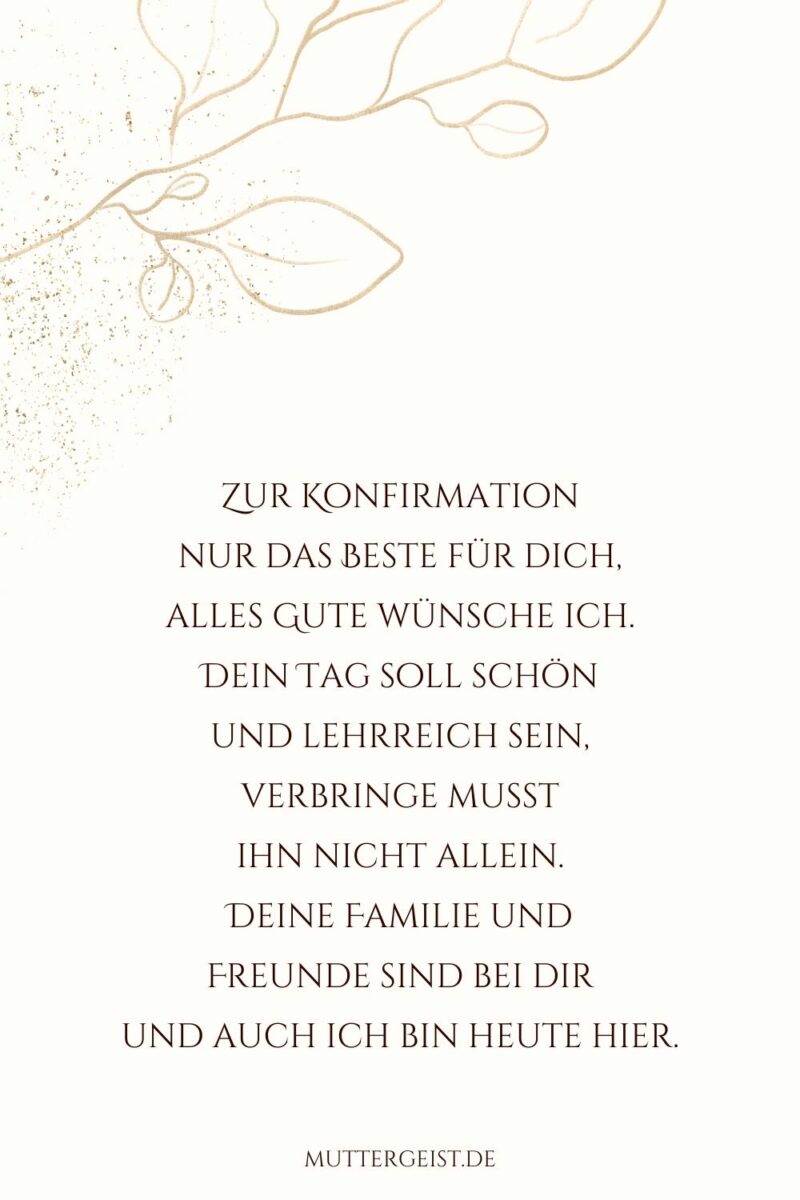 Cooler Spruch als Glückwünsche zur Konfirmation mit Geldgeschenk