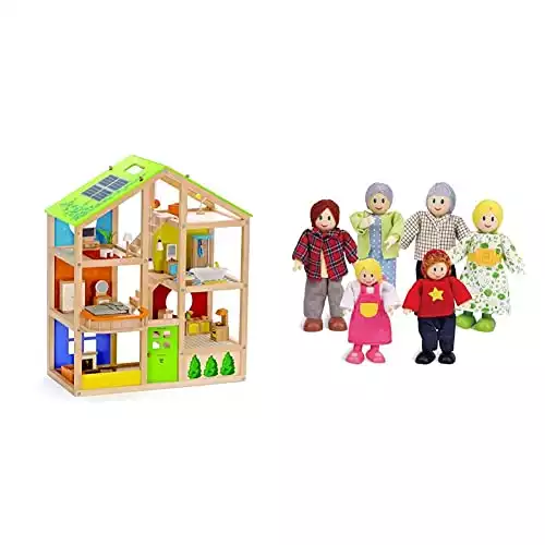 Hape Puppenfamilie mit Haus
