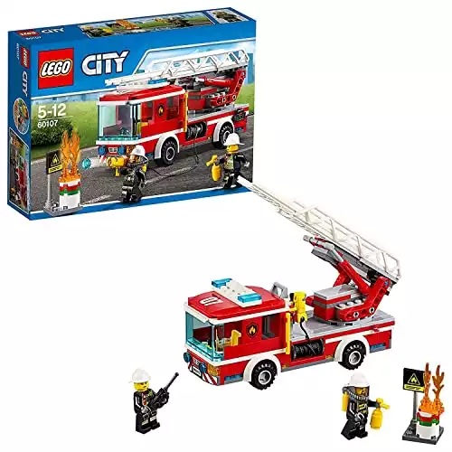 LEGO City 60107 - Feuerwehrfahrzeug mit fahrbarer Leiter