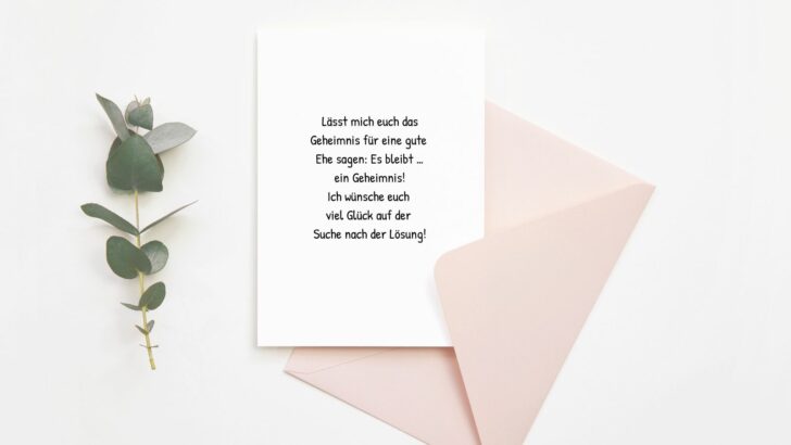 Originelle und moderne Hochzeitssprüche für Karten