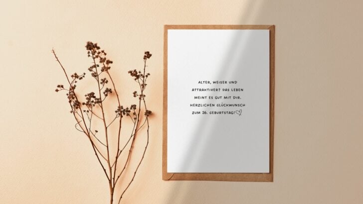 Die schönsten Geburtstagswünsche zum 26. Geburtstag