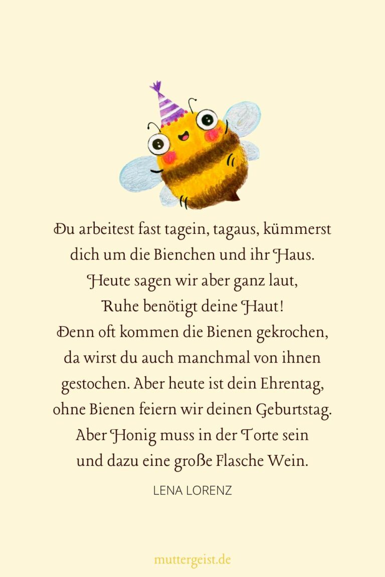 Erstklassige Geburtstagswünsche für Bienen-Liebhaber!