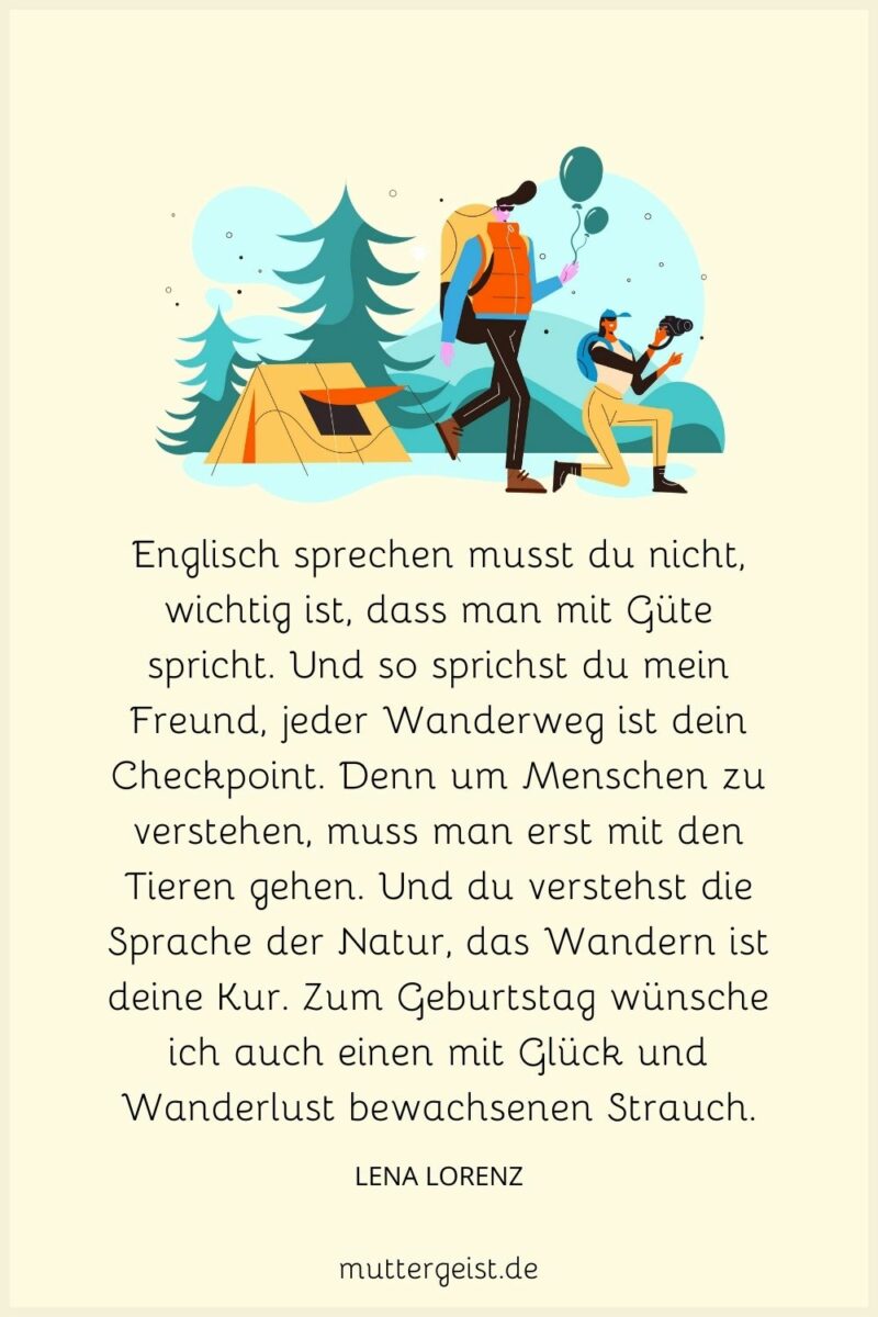 Lebhafte Geburtstagswünsche für WanderEnthusiasten