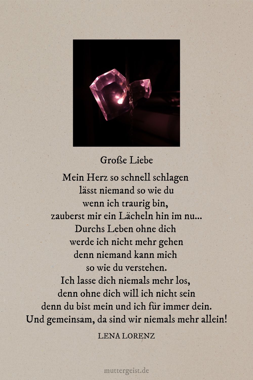 Große Liebe - Gedicht von Lena Lorenz