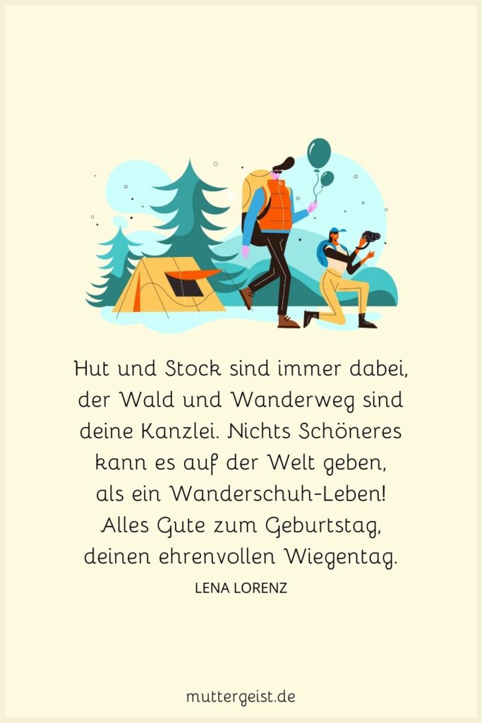 Lebhafte Geburtstagswünsche für WanderEnthusiasten