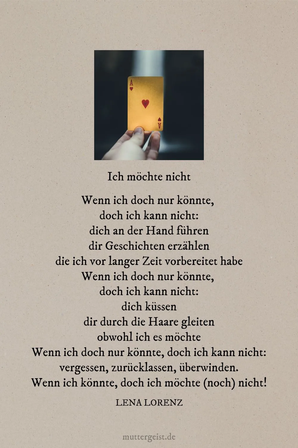 Liebesgedicht geschrieben von Lena Lorenz