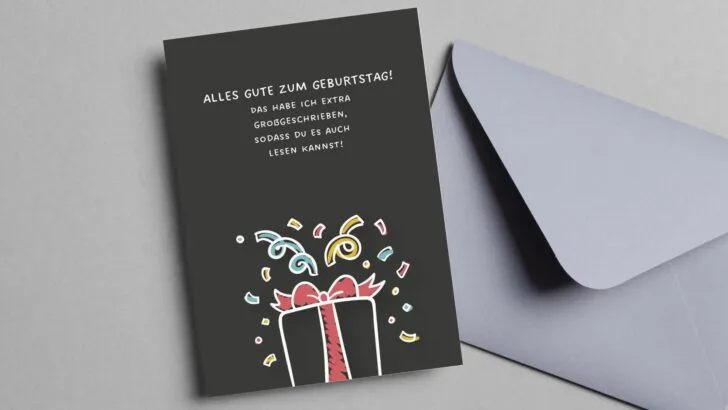 Lustige Geburtstagskarten zum kostenlosen Ausdrucken