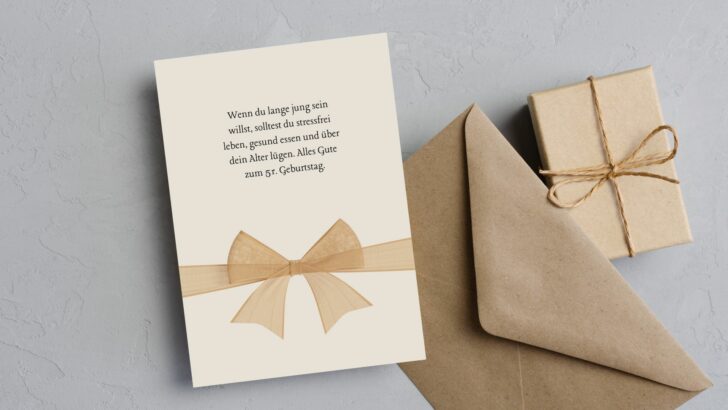 Schöne Sprüche zum 51. Geburtstag, die jeden begeistern werden