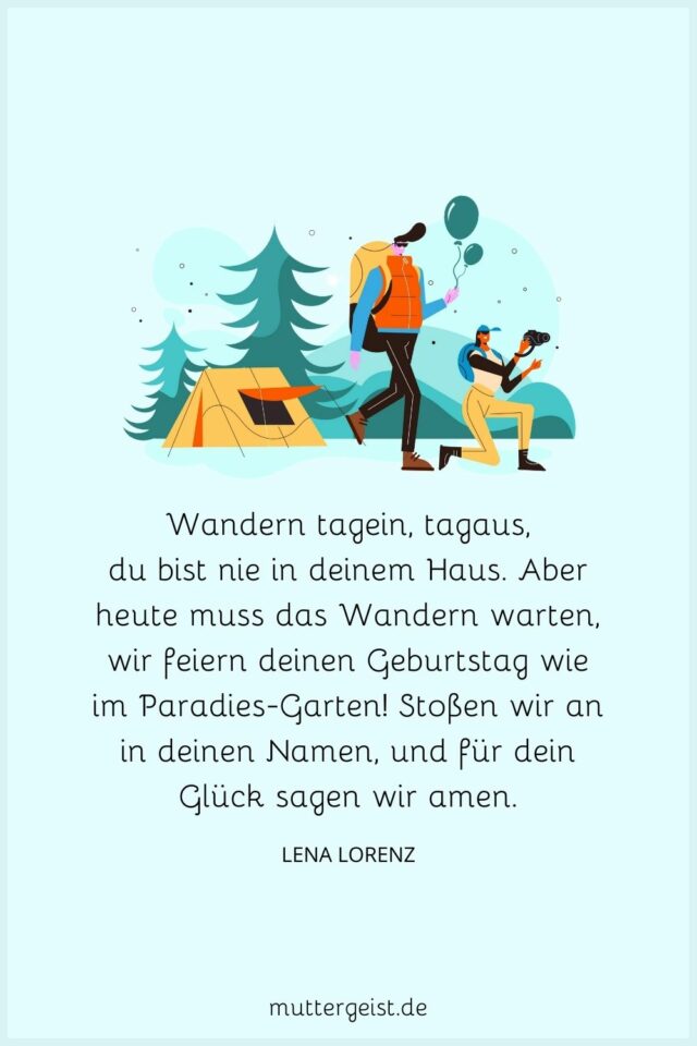 Lebhafte Geburtstagswünsche für WanderEnthusiasten