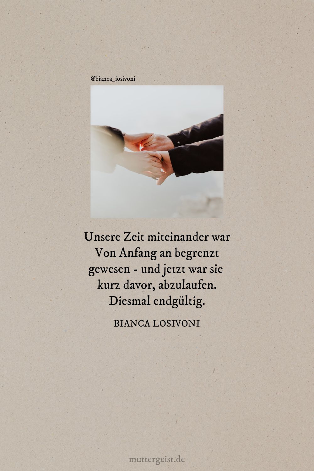 moderne Poesie über traurige Liebe von Bianca Losivoni
