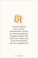 Einzigartige und herzliche Sprüche zum 81. Geburtstag