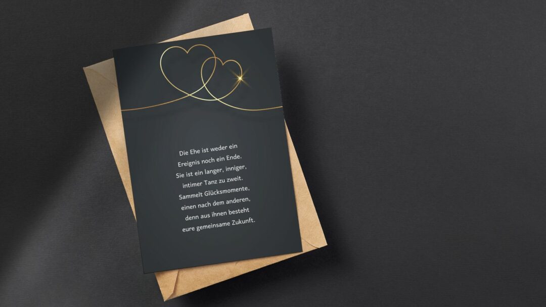Coole Hochzeitssprüche für eine außergewöhnliche Hochzeitskarte