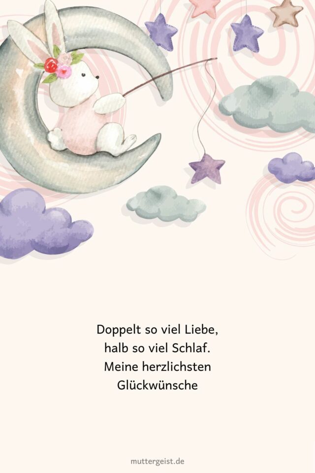 Gefühlvolle Glückwünsche zur Geburt von Zwillingen