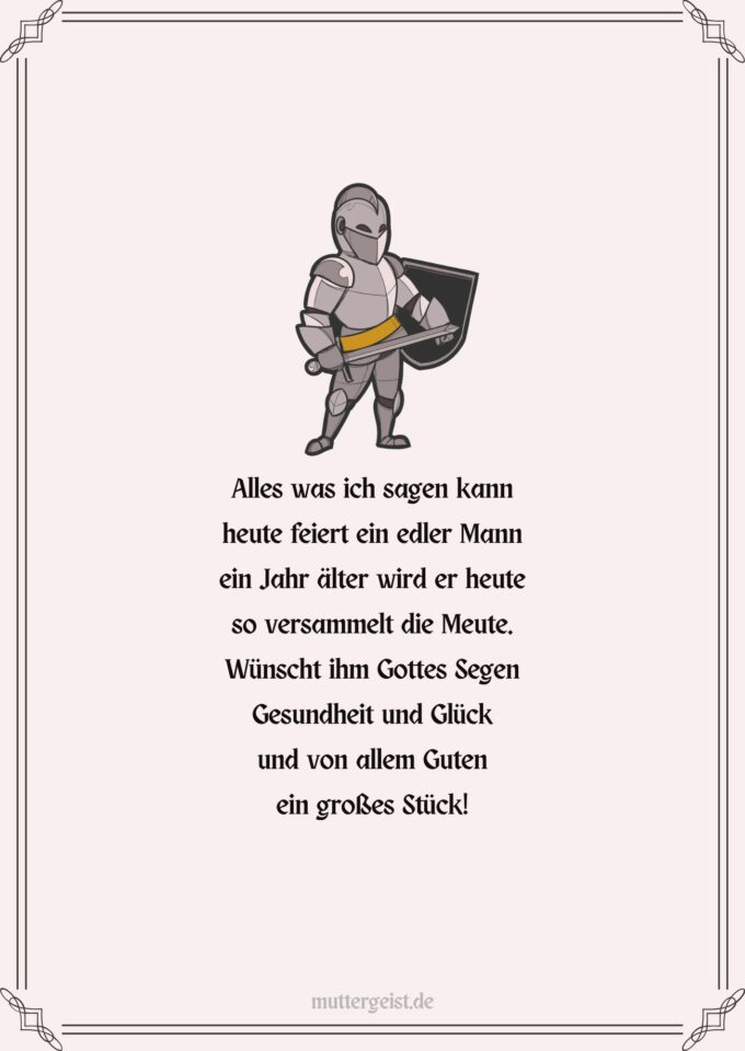 Mittelalterliche Geburtstagsgrüße für ein besonderes Fest