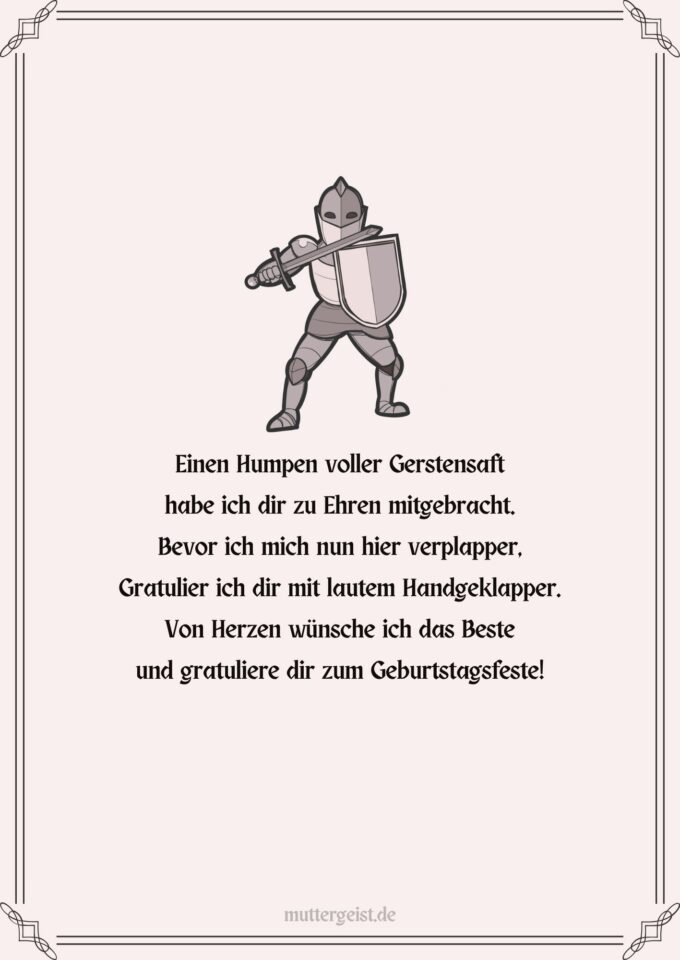Mittelalterliche Geburtstagsgrüße für ein besonderes Fest