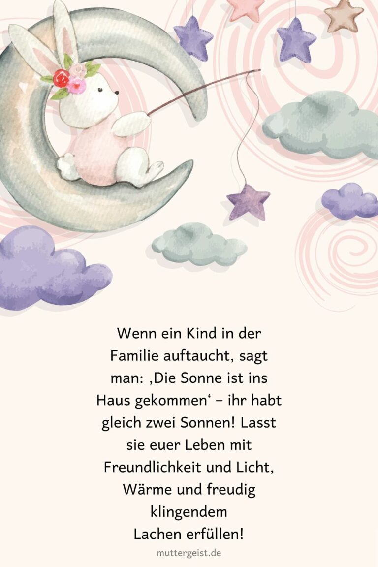 Gefühlvolle Glückwünsche zur Geburt von Zwillingen