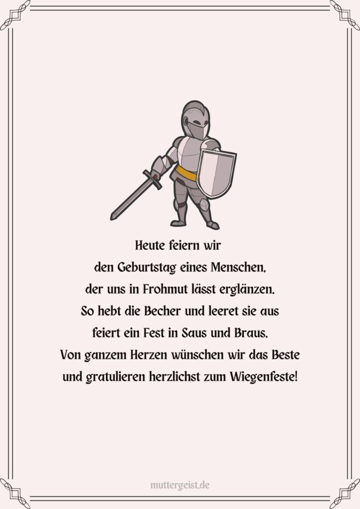 Mittelalterliche Geburtstagsgrüße für ein besonderes Fest