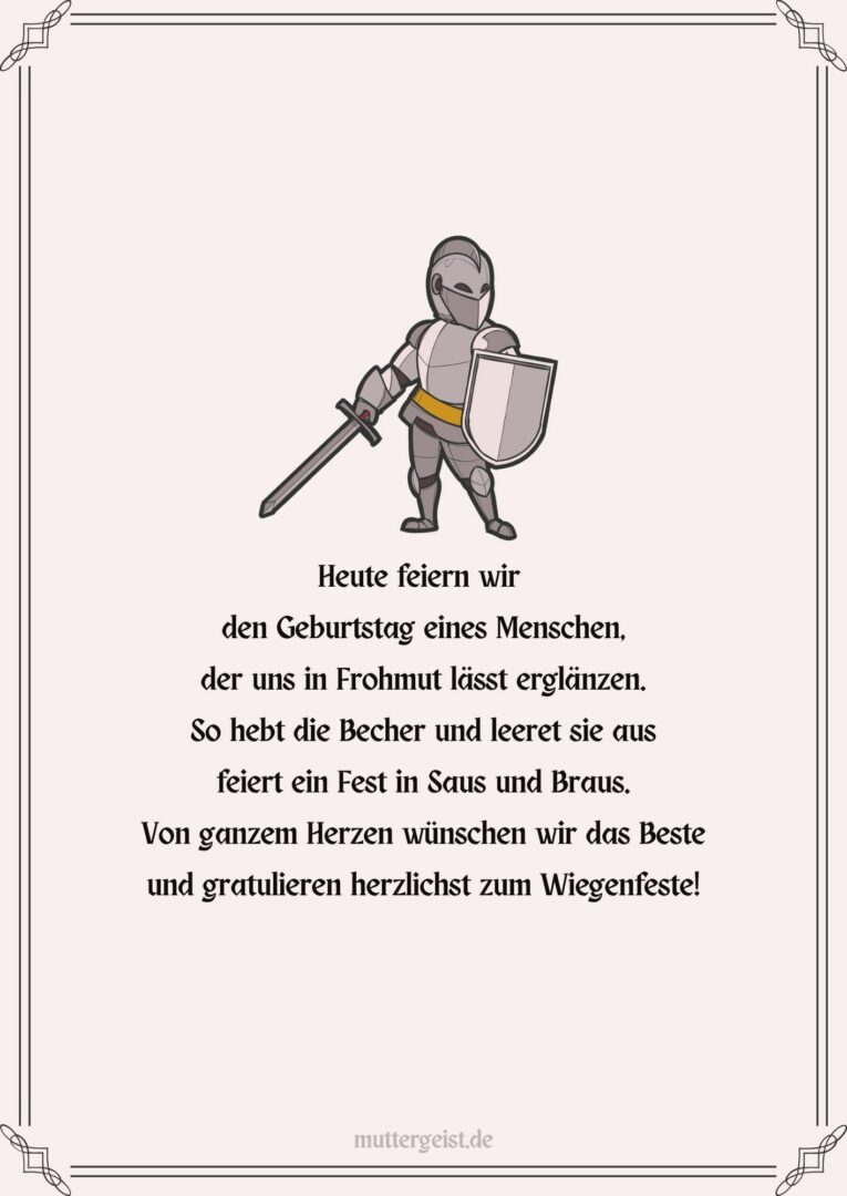 Mittelalterliche Geburtstagsgrüße für ein besonderes Fest